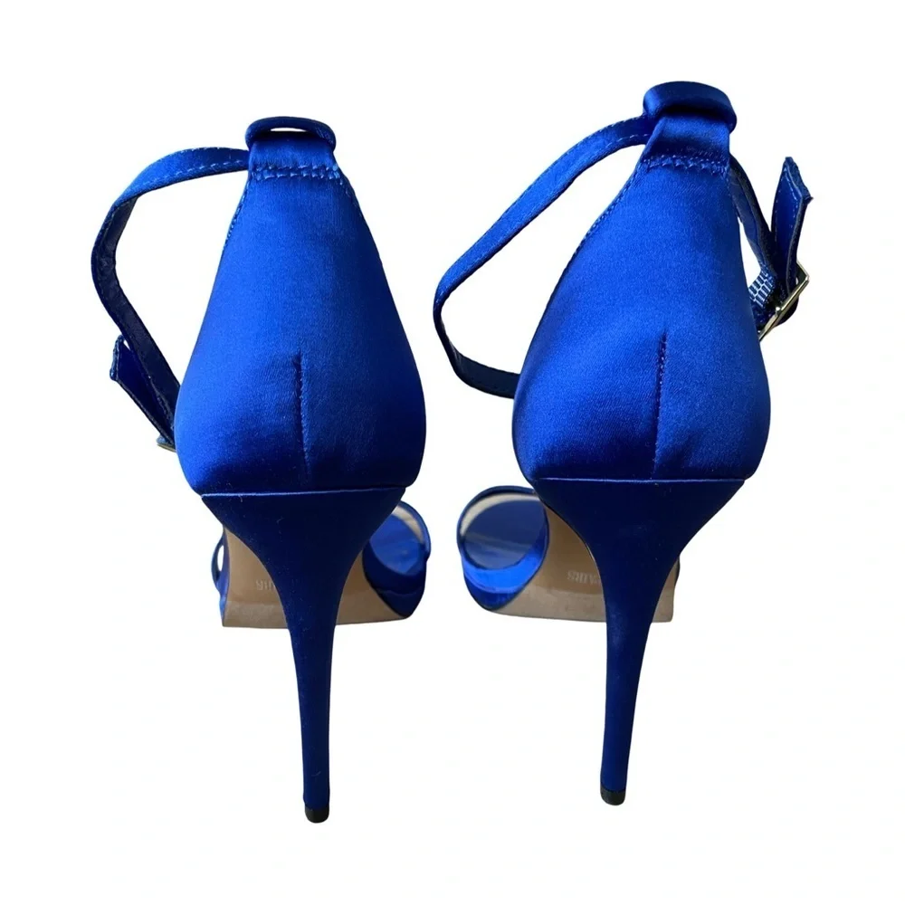 Dream Pairs Royal Blue Silky Bow Stiletto Heels Women’s Size 9.5